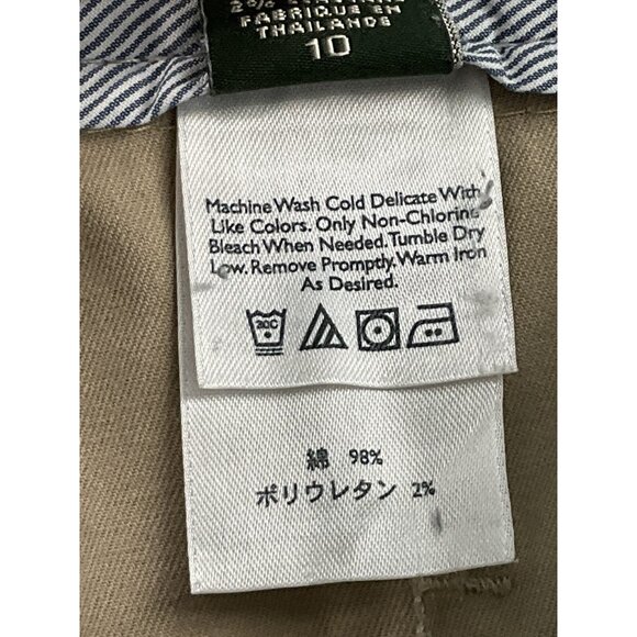 Eddie Bauer Women's Sz 10 Hiking Outdoor Capri‎ Pants Cotton Khaki Tan - Picture 13 of 14